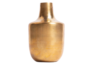 Brass Vase against a white background.