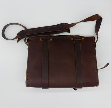 Seasoned No. 4311 - Standard Scotch Grunge Leather Satchel with Rear Insert